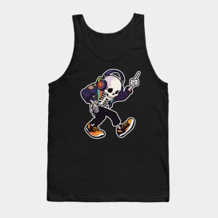 Rainbow Skeleton Dancing. The Spooky Dance-Off. Hiphop skeleton Tank Top